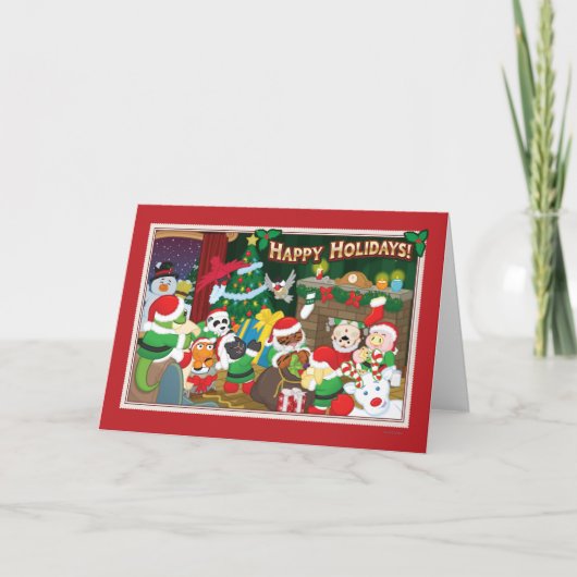 Webkinz Happy Holidays! Feiertagskarte (Vorderseite)