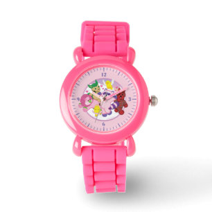 Webkinz Haustiere auf die Wolken-Hintergrund eines Armbanduhr