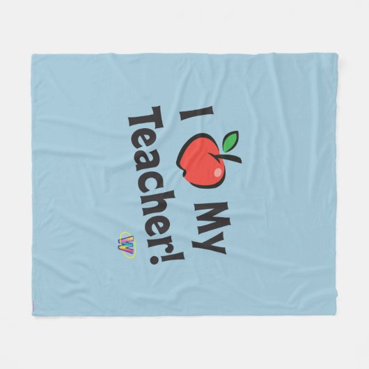 Webkinz: I Liebe mein Lehrer! Fleecedecke (Vorderseite (Horizontal))