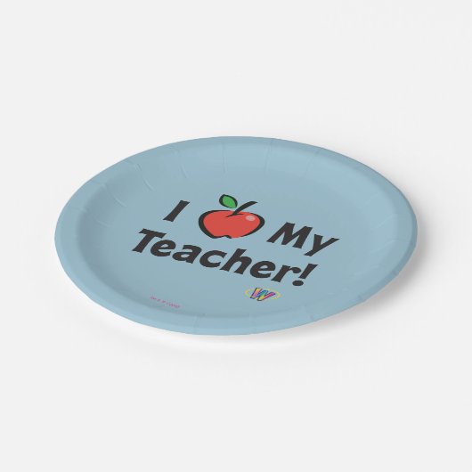 Webkinz: I Liebe mein Lehrer! Pappteller (Schrägansicht)