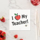 Webkinz: Ich Liebe mein Lehrer! Serviette (Beispiel)