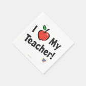 Webkinz: Ich Liebe mein Lehrer! Serviette (Ecke)