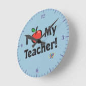 Webkinz: Ich Liebe meinen Lehrer! Runde Wanduhr (Winkel)