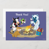 Webkinz | Lagerfeuer-Eibische Dankeskarte (Vorne/Hinten)