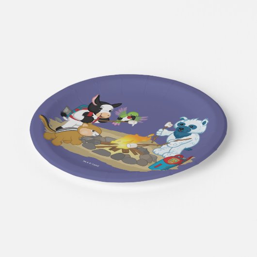 Webkinz | Lagerfeuer-Eibische Pappteller (Schrägansicht)