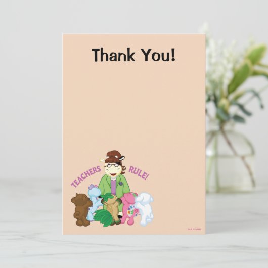Webkinz: Lehrer-Regel! Dankeskarte (Stehend Vorderseite)