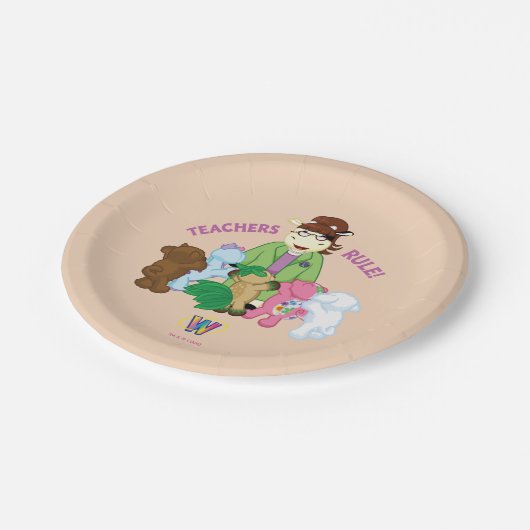 Webkinz: Lehrer-Regel! Pappteller (Schrägansicht)