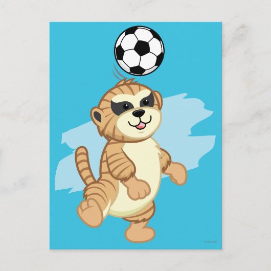 Webkinz | Meerkat, das Fußball 2 spielt Postkarte (Vorderseite)