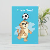 Webkinz | Meerkat, das Fußball spielt Dankeskarte (Stehend Vorderseite)