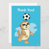 Webkinz | Meerkat, das Fußball spielt Dankeskarte (Vorne/Hinten)