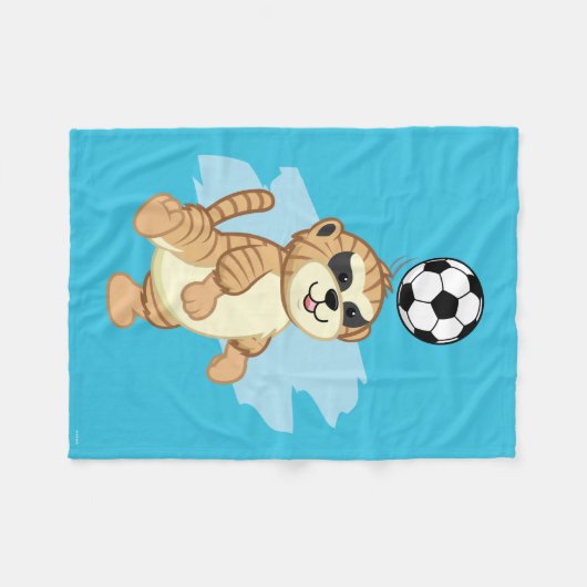 Webkinz | Meerkat, das Fußball spielt Fleecedecke (Vorderseite (Horizontal))