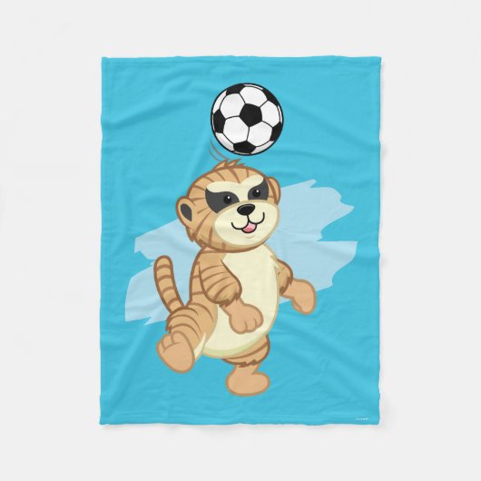 Webkinz | Meerkat, das Fußball spielt Fleecedecke (Vorderseite)