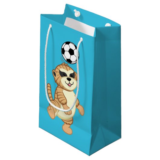 Webkinz | Meerkat, das Fußball spielt Kleine Geschenktüte (Vorderseite Schrägansicht)
