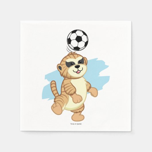 Webkinz | Meerkat Playing Soccer Serviette (Vorderseite)