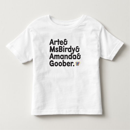 Webkinz Namen-Entwurf Kleinkind T-shirt (Vorderseite)