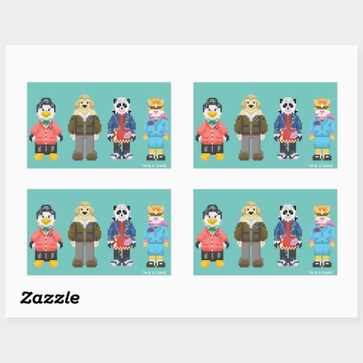 Webkinz Pixel Hosts Rechteckiger Aufkleber (Blatt)