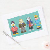 Webkinz Pixel Hosts Rechteckiger Aufkleber (Umschlag)