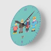 Webkinz Pixel Hosts Runde Wanduhr (Winkel)