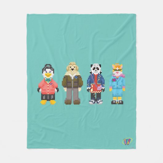 Webkinz Pixel-Wirte Fleecedecke (Vorderseite)