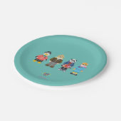 Webkinz Pixel-Wirte Pappteller (Schrägansicht)