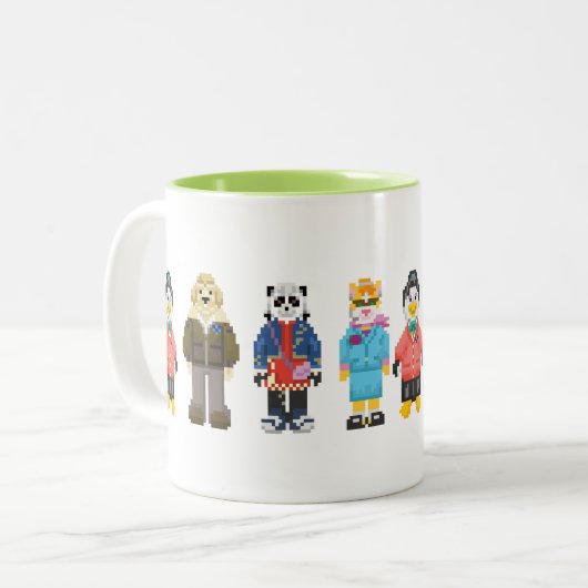 Webkinz Pixel-Wirte Zweifarbige Tasse (Vorderseite Links)