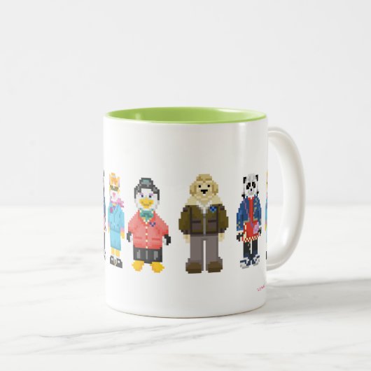 Webkinz Pixel-Wirte Zweifarbige Tasse (VorderseiteRechts)