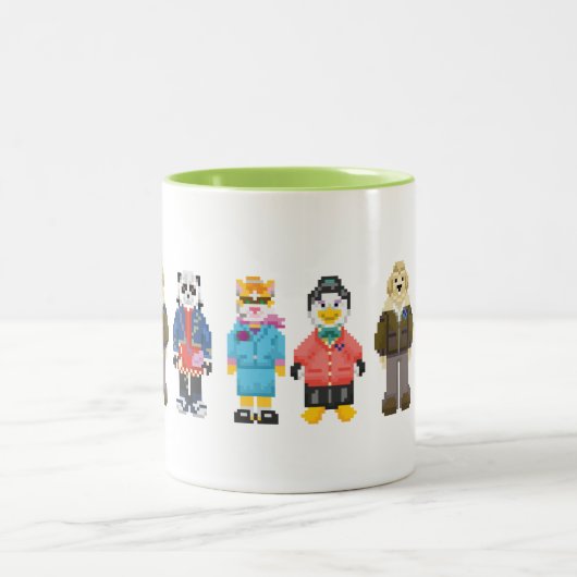 Webkinz Pixel-Wirte Zweifarbige Tasse (Mittel)