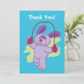 Webkinz | Trauben-Soda-Welpen-überspringendes Seil Dankeskarte (Stehend Vorderseite)
