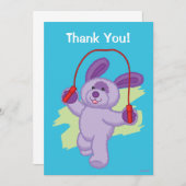 Webkinz | Trauben-Soda-Welpen-überspringendes Seil Dankeskarte (Vorne/Hinten)