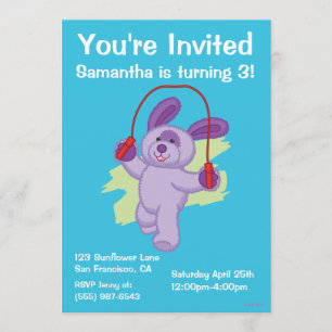 Webkinz   Trauben-Soda-Welpen-überspringendes Seil Einladung