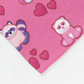 Webkinz Valentinsgruß-Muster Fleecedecke (Ecke)
