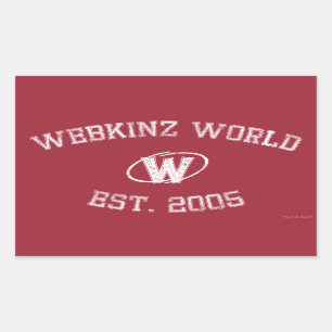 Webkinz Welt Est. 2005 Rechteckiger Aufkleber