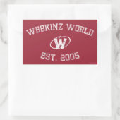 Webkinz World Est. 2005 Rechteckiger Aufkleber (Tasche)