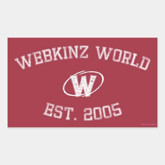 Webkinz World Est. 2005 Rechteckiger Aufkleber (Vorderseite)