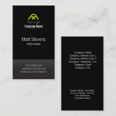 Webmaster Business Card Schwarzer Ton Visitenkarte (Vorne/Hinten)