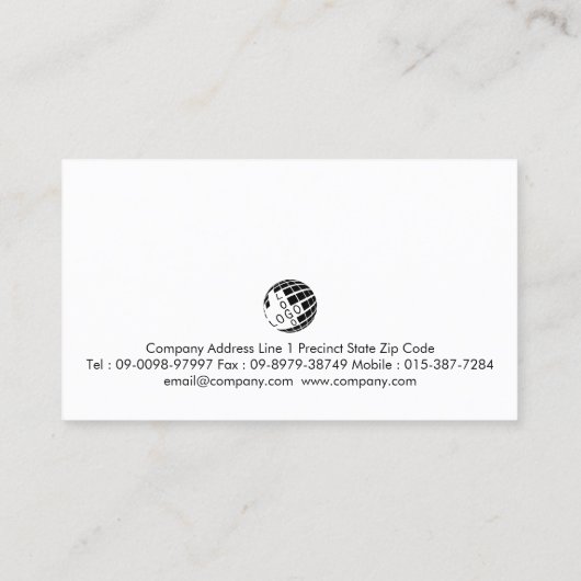 Webmaster Network Points Icon Visitenkarte (Rückseite)