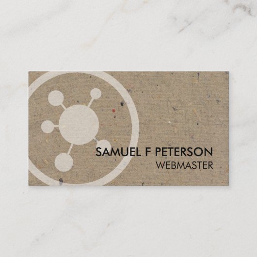 Webmaster Network Points Icon Visitenkarte (Vorderseite)