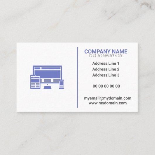 Webmaster & Web Developer Business Card Visitenkarte (Vorderseite)