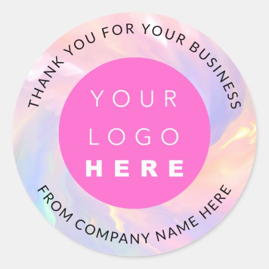 Webolograph mit benutzerdefiniertem LogoIc Danke R Runder Aufkleber (Vorderseite)