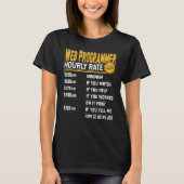 Webprogrammierer-Stundensatz-Webentwickler-Client T-Shirt (Vorderseite)