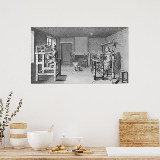 Webraum für Strümpfe Poster (Küche)