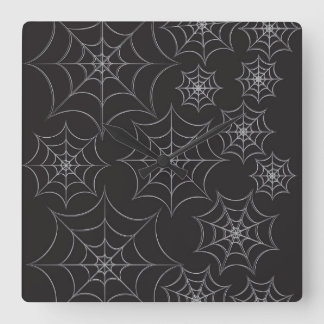 Webs Pattern Quadratische Wanduhr