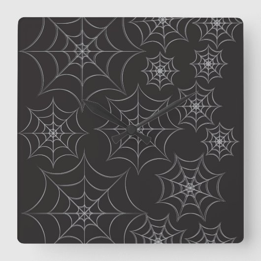 Webs Pattern Quadratische Wanduhr (Vorderseite)