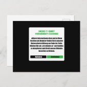 Webseite Cookies Programmer Entwickler Coder Gesch Postkarte (Vorne/Hinten)
