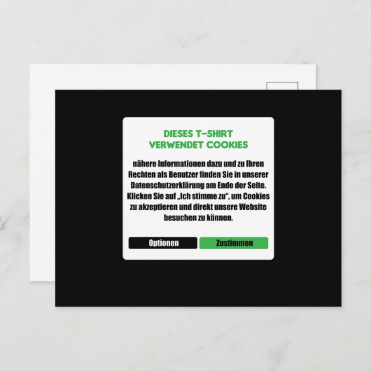 Webseite Cookies Programmer Entwickler Coder Gesch Postkarte (Vorne/Hinten)