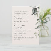 Webseite für Botanische Foliage Hochzeit von Champ Einladung (Stehend Vorderseite)