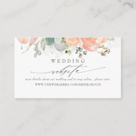 Webseite für Hochzeiten und Peach Foliage Visitenkarte