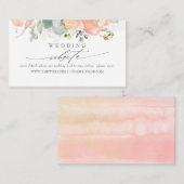 Webseite für Hochzeiten und Peach Foliage Visitenkarte (Vorne/Hinten)