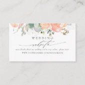 Webseite für Hochzeiten und Peach Foliage Visitenkarte (Vorderseite)