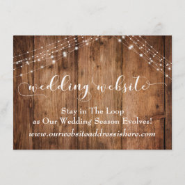 Webseite für Rustikale Braun- und Lichtereihen Begleitkarte